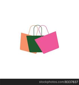 Shopping bag icon logo free vector design