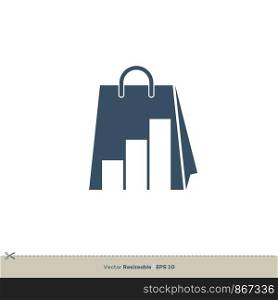 Shopping Bag Icon Logo Template Illustration Design. Vector EPS 10.
