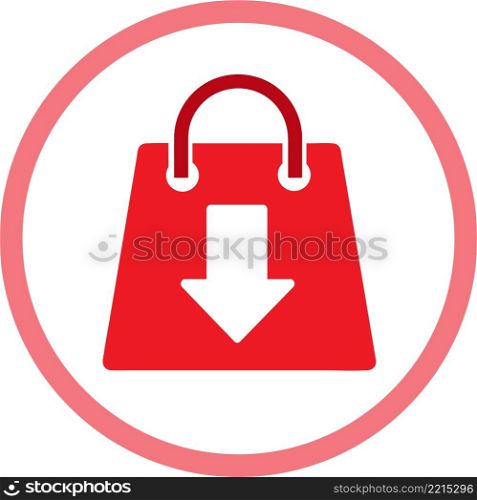 Shopping bag icon Sale package sign design
