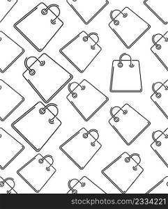 Shopping Bag Icon Seamless Pattern Vector Art Illustration