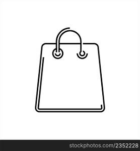 Shopping Bag Icon Vector Art Illustration