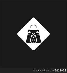 Shopping bag illustration logo