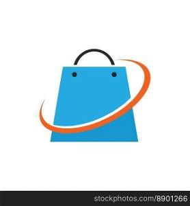 Shopping bag illustration logo vector flat design template