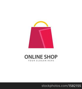 Shopping bag illustration logo vector template