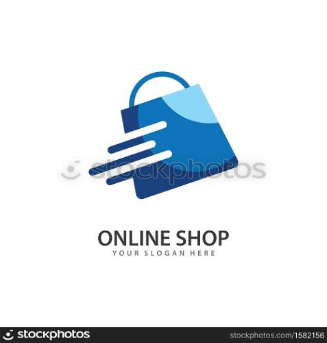 Shopping bag illustration logo vector template