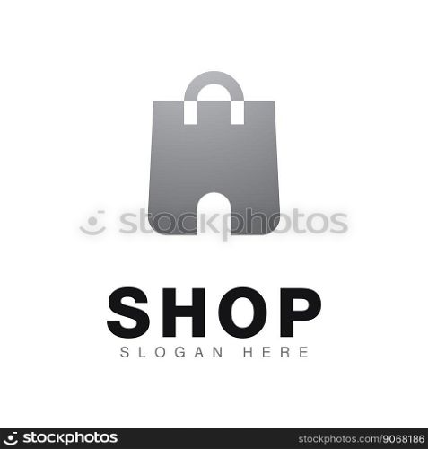 Shopping Bag Logo Icon Design Vector