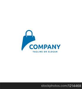 Shopping bag logo. Online shop logo.