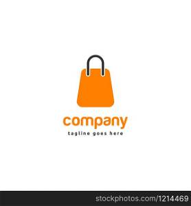Shopping bag logo. Online shop logo.