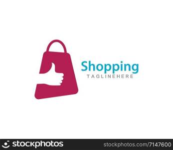 Shopping bag logo vector template