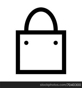 Shopping bag - online store, icon on isolated background