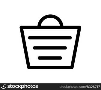 Shopping bag outline simple vector icon. linear style sign for mobile concept and web design. Symbol, logo illustration. Pixel perfect graphic.. Shopping bag outline simple vector icon. linear style sign for mobile concept and web design. Symbol, logo illustration. Pixel perfect graphic