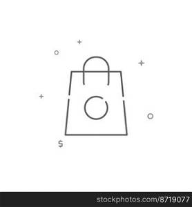 Shopping bag simple vector line icon. Symbol, pictogram, sign isolated on white background. Editable stroke. Adjust line weight.. Shopping bag simple vector line icon. Symbol, pictogram, sign isolated on white background. Editable stroke