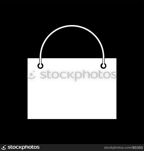 Shopping bag white color icon .. Shopping bag it is white color icon .