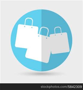 Shopping bags icon on a white background