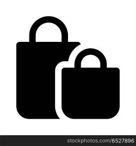shopping bags, icon on isolated background