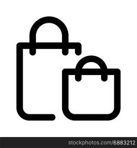shopping bags, icon on isolated background