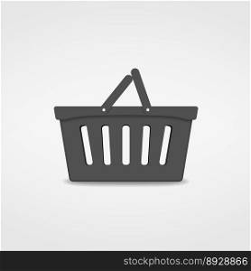 shopping basket black glyph icon