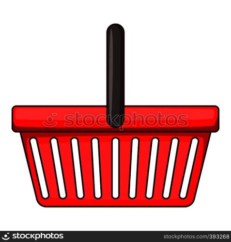 Shopping basket icon. Cartoon illustration of shopping basket vector icon for web design. Shopping basket icon, cartoon style