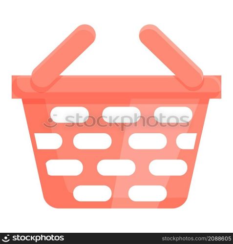 Shopping basket icon cartoon vector. Order store. Market pick. Shopping basket icon cartoon vector. Order store