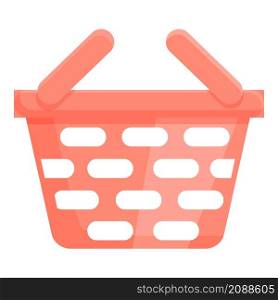 Shopping basket icon cartoon vector. Order store. Market pick. Shopping basket icon cartoon vector. Order store