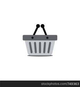 Shopping basket icon in flat design with shadow. Eps10. Shopping basket icon in flat design with shadow
