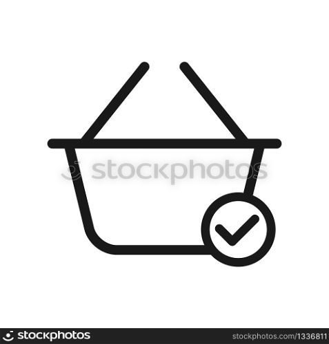shopping basket icon in trendy flat style vector logo template