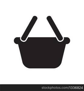 shopping basket icon in trendy flat style vector logo template