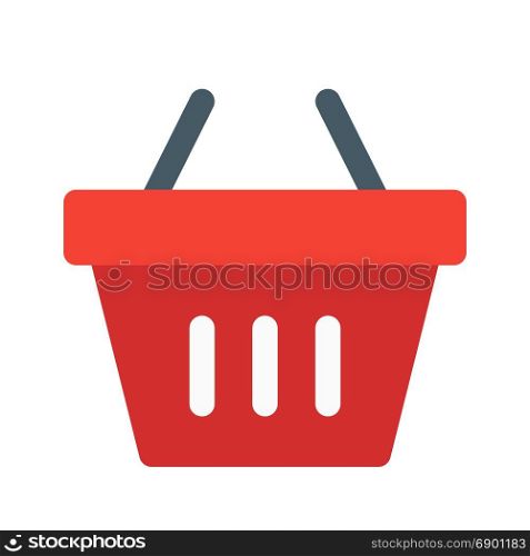 shopping basket, icon on isolated background