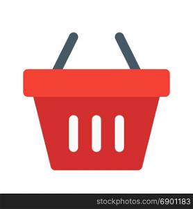 shopping basket, icon on isolated background