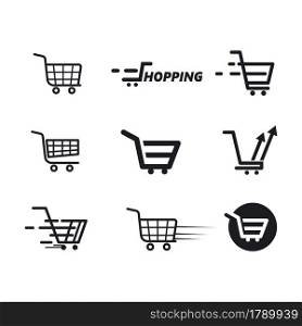 shopping basket icon set vector illustration design template