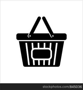 Shopping Basket Icon Vector Art Illustration