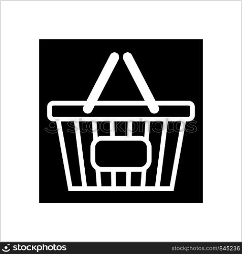 Shopping Basket Icon Vector Art Illustration