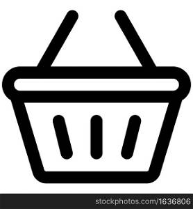 Shopping basket of different size for purchasing items