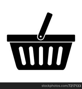 Shopping basket vector icon isolated on white background online shop flat design. Shopping basket vector icon isolated on white background online shop