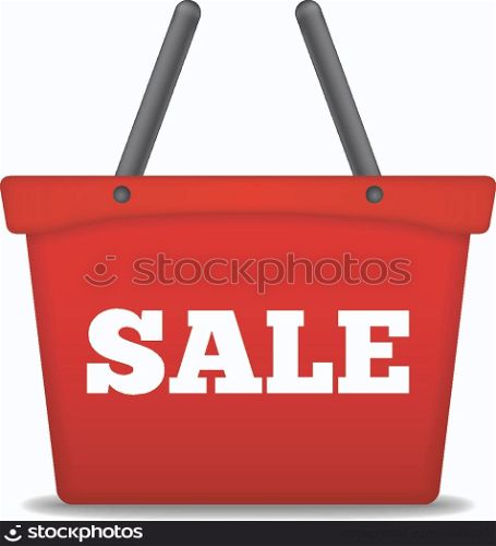 Shopping Basket with Sale Word