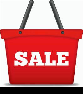 Shopping Basket with Sale Word