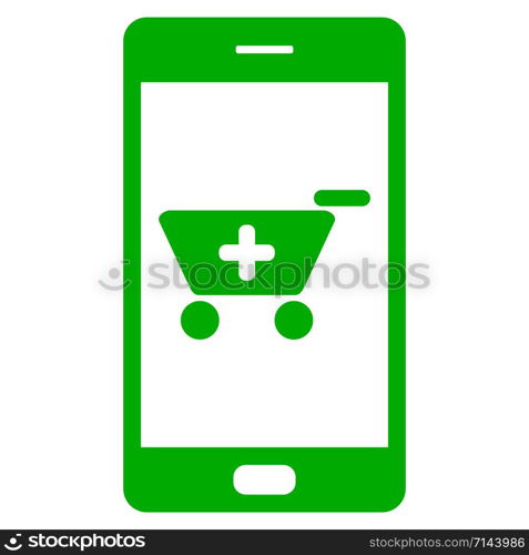 Shopping cart and smartphone