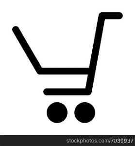 Shopping cart - E-commerce, icon on isolated background
