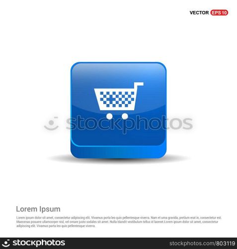 Shopping Cart icon - 3d Blue Button.