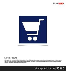 Shopping cart icon - Blue photo Frame