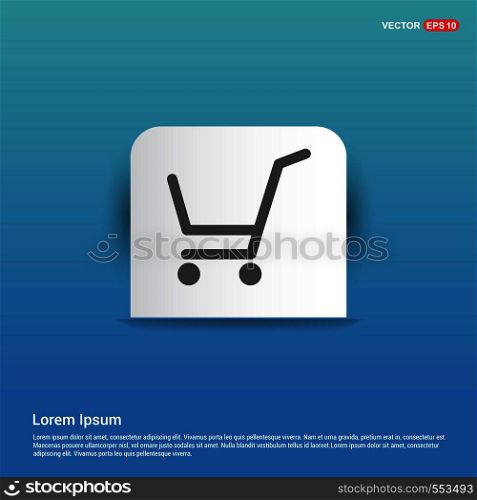 Shopping Cart icon - Blue Sticker button