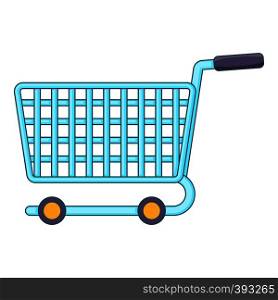 Shopping cart icon. Cartoon illustration of shopping cart vector icon for web design. Shopping cart icon, cartoon style