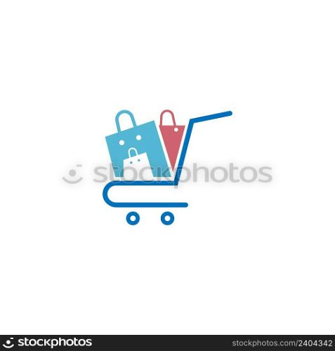 Shopping cart icon design illustration template vector