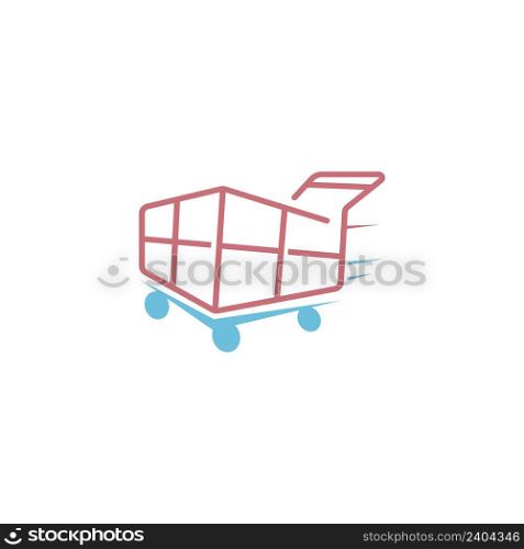 Shopping cart icon design illustration template vector