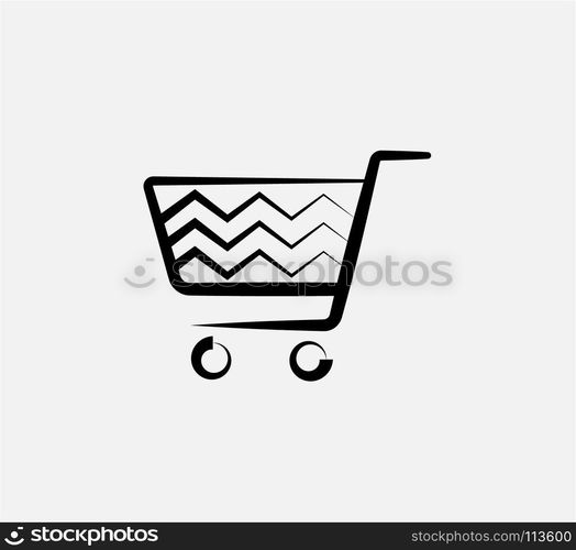 Shopping Cart Icon Design Vector Art Illustration