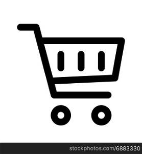 shopping cart, icon on isolated background
