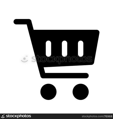 shopping cart, icon on isolated background
