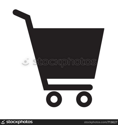 shopping cart icon on white background. flat style design. shopping cart sign.