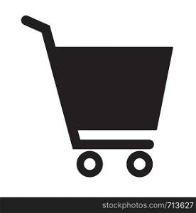 shopping cart icon on white background. flat style design. shopping cart sign.