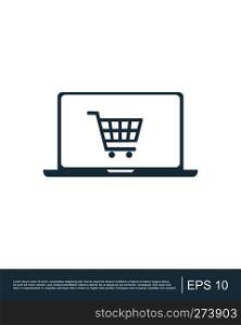 shopping cart icon, online shop icon template